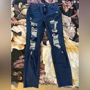 denim ripped jeans
